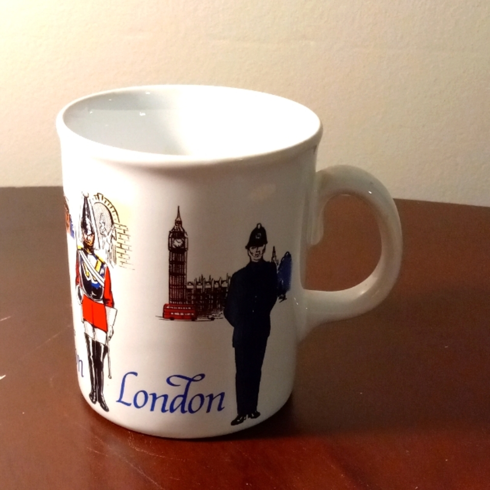 Prince William Pottery Mug London Royal Guard Big Ben Buckingham Palace